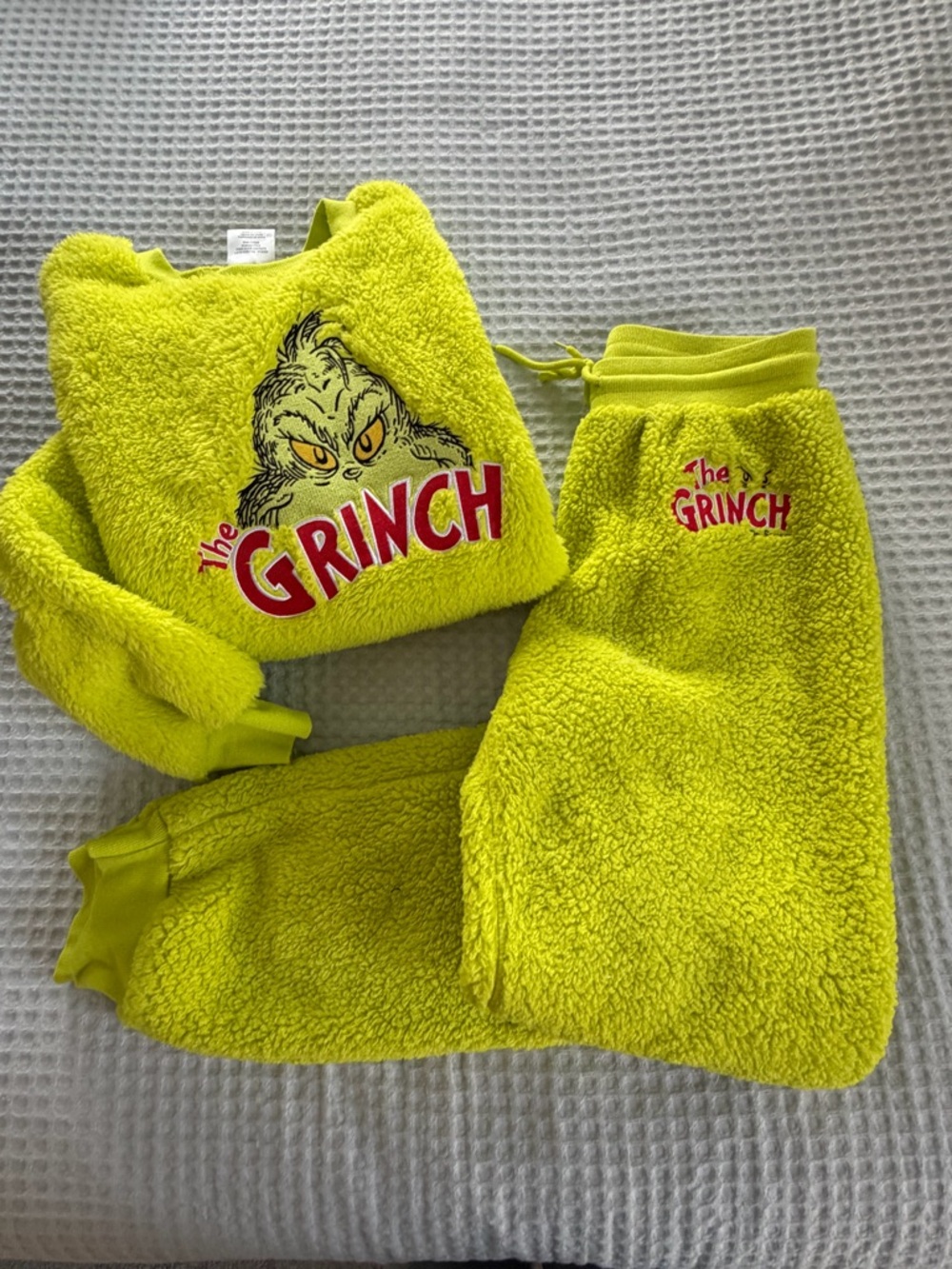 SET! The Grinch Sherpa Hoodie & Jogger Set - Women's Sweatshirt and Pants